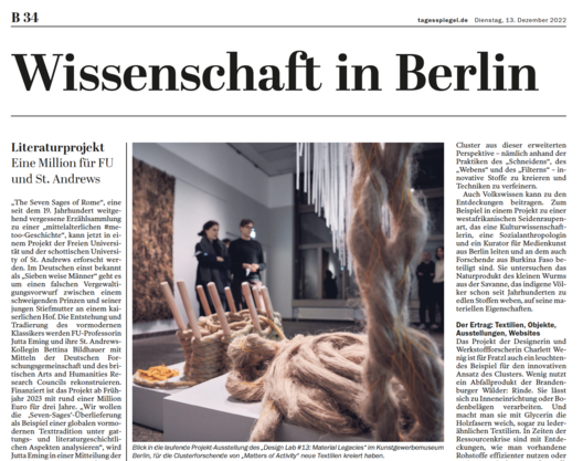 »Wissenschaft in Berlin«. Copyright: Tagesspiegel
