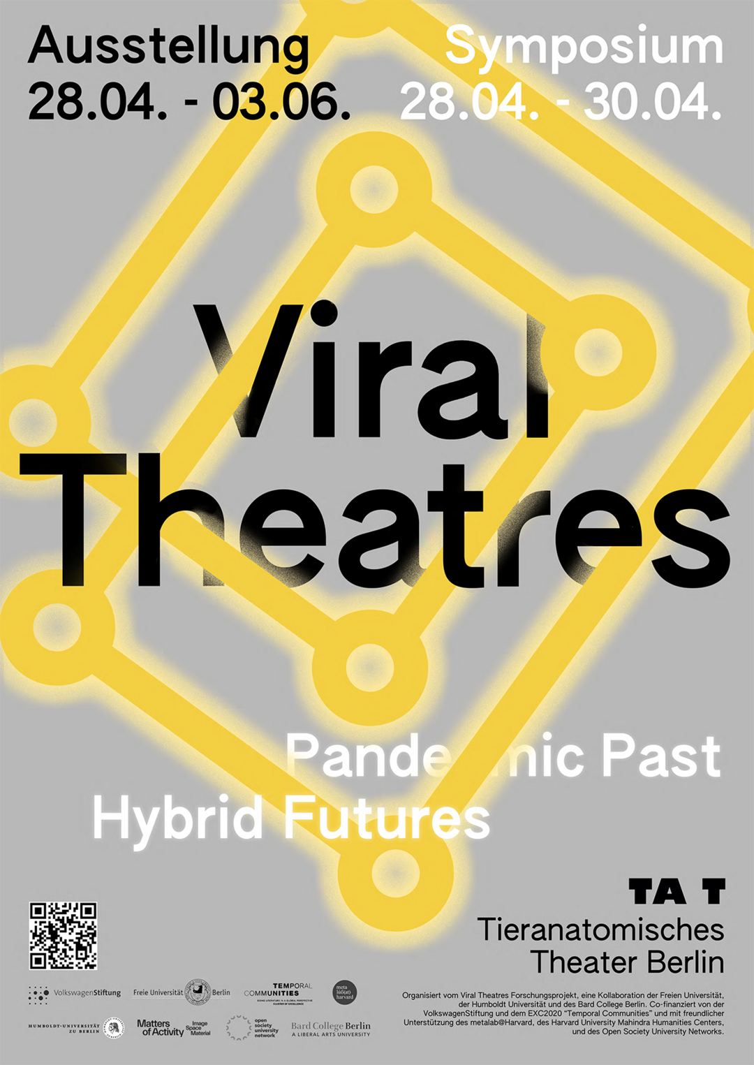 Poster »Viral Theatres: Pandemic Past/Hybrid Futures«. Copyright: Francesca Sciarmella
