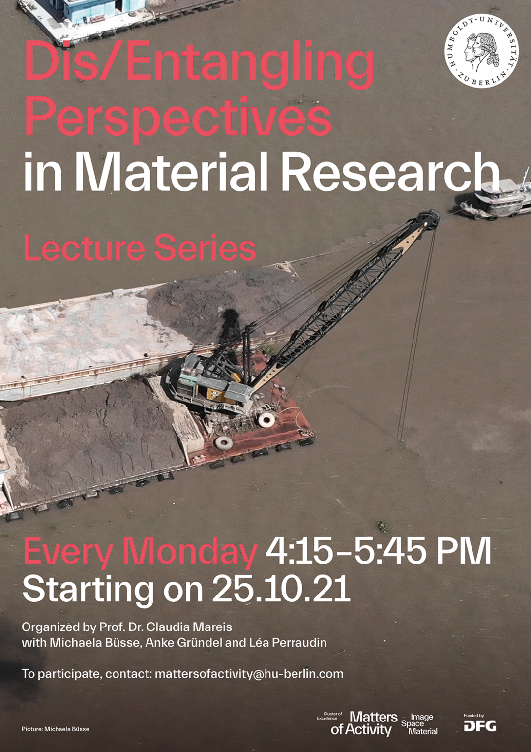 Poster »Dis/Entangling Perspectives in Material Research«. Copyright: Matters of Activity | Image: Michaela Büsse
