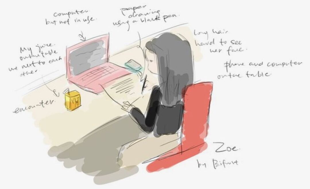 Student drawing during the class at London School of Economics, March 2024. CCBY: yiyang Z
